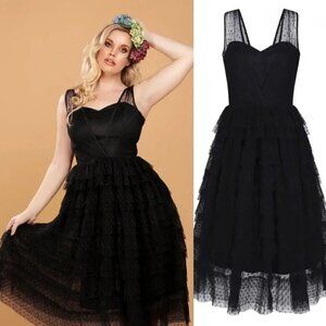 Collectif Courtney Polka Occasion Swing dress 10